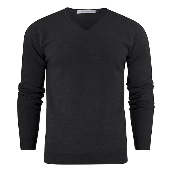 V-Neck Sweater with logo Introducing our premium men's V-neck sweater, expertly crafted for the modern gentleman who values both style and quality. Made from luxurious Baruffa merino wool, this sweater exudes sophistication and comfort, making it a versatile addition to any wardrobe. Our V-neck sweater is a testament to superior craftsmanship and attention to detail. Made from fine Baruffa merino wool, it offers unparalleled softness and warmth, ensuring you stay cozy and stylish no matter the occasion. The double-fold single stitching at the neck provides added durability and a clean polished finish. The 1 x 1 rib at the hem and sleeves adds a touch of texture and dimension to the design. Whether you're dressing up for a business meeting or enjoying a casual outing with friends, this sweater strikes the perfect balance between comfort and sophistication. With your logo prominently displayed on the chest, you can showcase your brand with pride while adding a personal touch to your attire. Magnus Business Gifts is your partner for merchandising, gadgets or unique business gifts since 1967. Certified with Ecovadis gold!