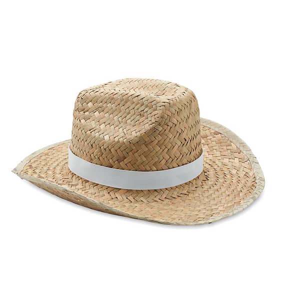 Natural straw cowboy hat