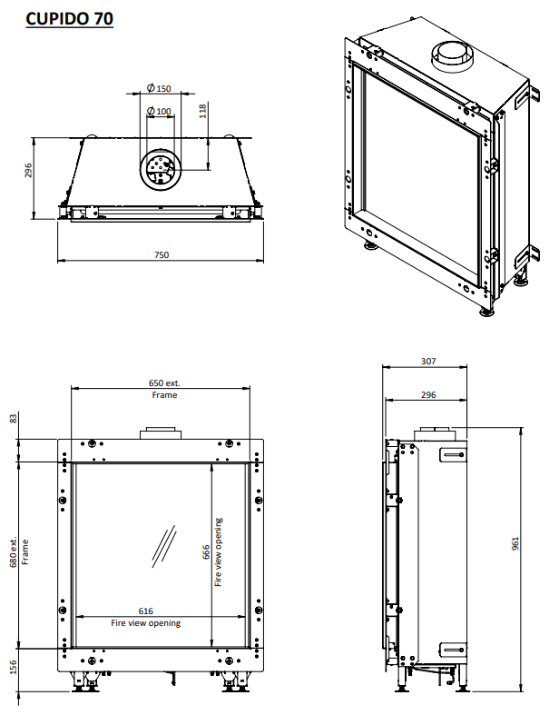 Element4 Cupido 70 realflame burner -line_image