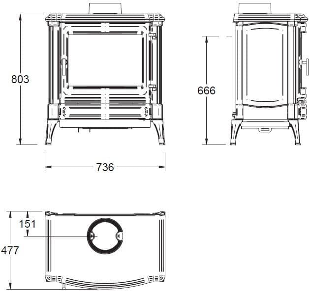 Nestor Martin S43 houtkachel-line_image