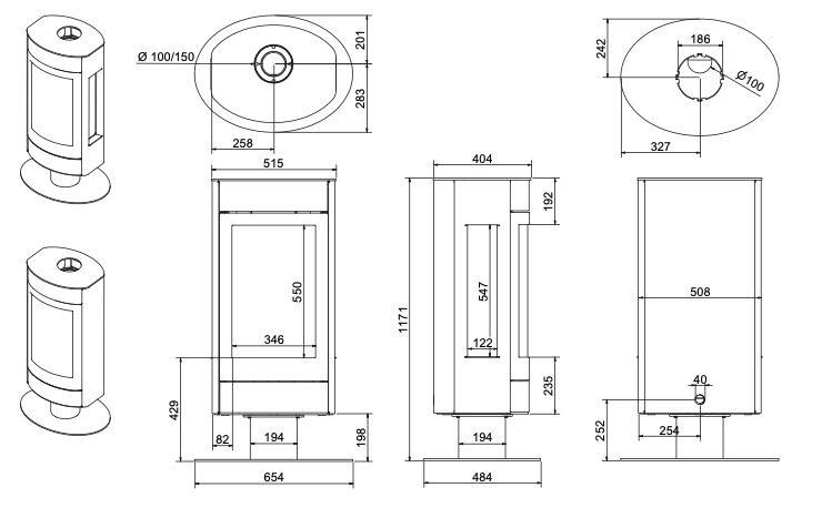  Wanders Tali 3F gaskachel -line_image