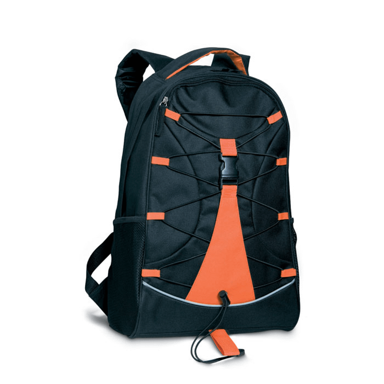 Gadget with logo Backpack MONTE LEMA Backpack with logo in 600D polyester with colourful contrasting facing and decorating cord on the front panel. Mesh pockets on both sides. Available color: Orange, Black, Red, Lime, Blue, White Dimensions: 29X16X46 CM Width: 16 cm Length: 29 cm Height: 46 cm Volume: 3.12 cdm3 Gross Weight: 0.44 kg Net Weight: 0.373 kg Magnus Business Gifts is your partner for merchandising, gadgets or unique business gifts since 1967. Certified with Ecovadis gold!