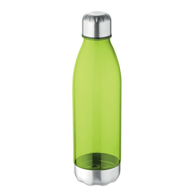 Water bottle with logo ASPEN Drinking bottle in Tritanâ„¢ which is BPA free with stainless steel lid and bottom. Capacity: 600 ml. Not suitable for carbonated drinks. Leak free. Available color: Transparent Lime, Transparent, Transparent Red, Transparent Blue, Transparent Grey Dimensions: Ã˜6X25CMHeight: 25 cmDiameter: 6 cmVolume: 1.704 cdm3Gross Weight: 0.138 kgNet Weight: 0.111 kg Magnus Business Gifts is your partner for merchandising, gadgets or unique business gifts since 1967. Certified with Ecovadis gold!