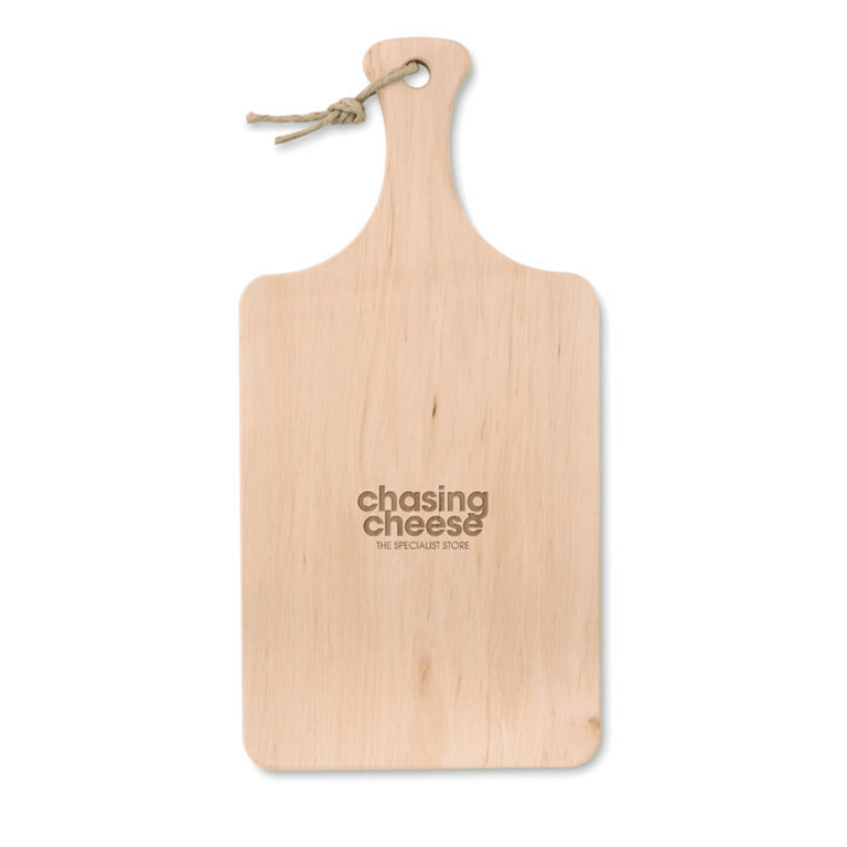 Gadget with logo Cutting board ELLWOOD LUX Cutting board with handle and cord hanger, manufactured in EU Alder wood. Available color: Wood Dimensions: 18X37X1,2CM Width: 37 cm Length: 18 cm Height: 1.2 cm Volume: 1.18 cdm3 Gross Weight: 0.349 kg Net Weight: 0.279 kg Magnus Business Gifts is your partner for merchandising, gadgets or unique business gifts since 1967. Certified with Ecovadis gold!