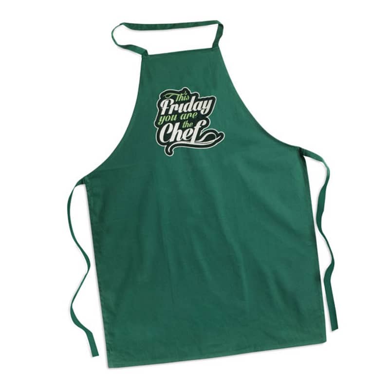 Kitchen gadget with logo Apron KITAB Custom printed aprons to show off your logo at picnics and company events. An affordable giveaways that will get used!  180 gr/m² cotton material. Convenient for your everyday cooking. Produced under a certified standard for the use of harmful substances in textile. Magnus Business Gifts is your partner for merchandising, gadgets or unique business gifts since 1967. Certified with Ecovadis gold 2022!