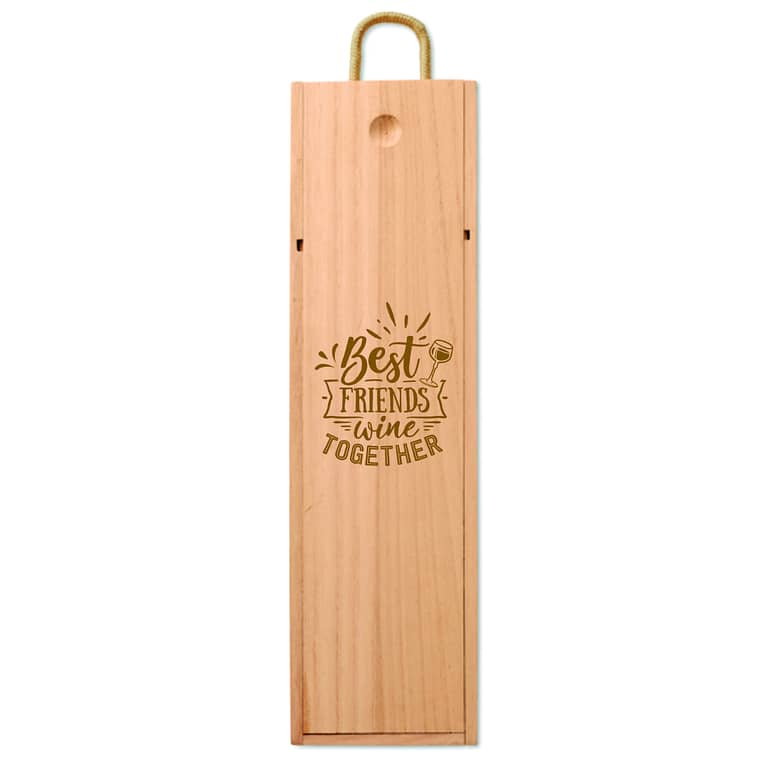 Wine accessoire with logo Wooden crate VINBOX
