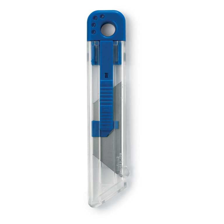 Gadget with logo Knife HIGHCUT Retractable knife with logo. Clear finish and coloured body. Available color: Blue, Red, Black Dimensions: 12,5X2,5X1,5 CM Width: 2.5 cm Length: 12.5 cm Height: 1.5 cm Volume: 0.073 cdm3 Gross Weight: 0.025 kg Net Weight: 0.022 kg Magnus Business Gifts is your partner for merchandising, gadgets or unique business gifts since 1967. Certified with Ecovadis gold!