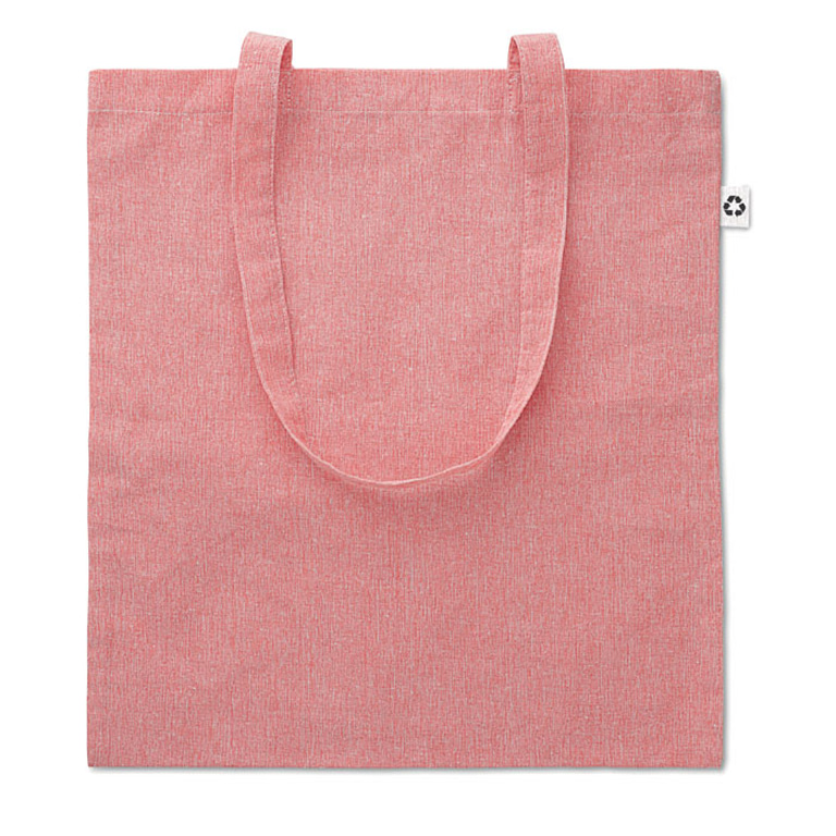Gadget with logo Totebag COTTONEL DUO 2 tone recycled cotton and recycled polyester shopping bag with long handles. Approx. 140 gr/m². This item can shrink after printing. Available color: Beige, Black, Red, Royal Blue, Grey, Blue Dimensions: 37X41 CM Width: 41 cm Length: 37 cm Volume: 0.296 cdm3 Gross Weight: 0.073 kg Net Weight: 0.061 kg Magnus Business Gifts is your partner for merchandising, gadgets or unique business gifts since 1967. Certified with Ecovadis gold!