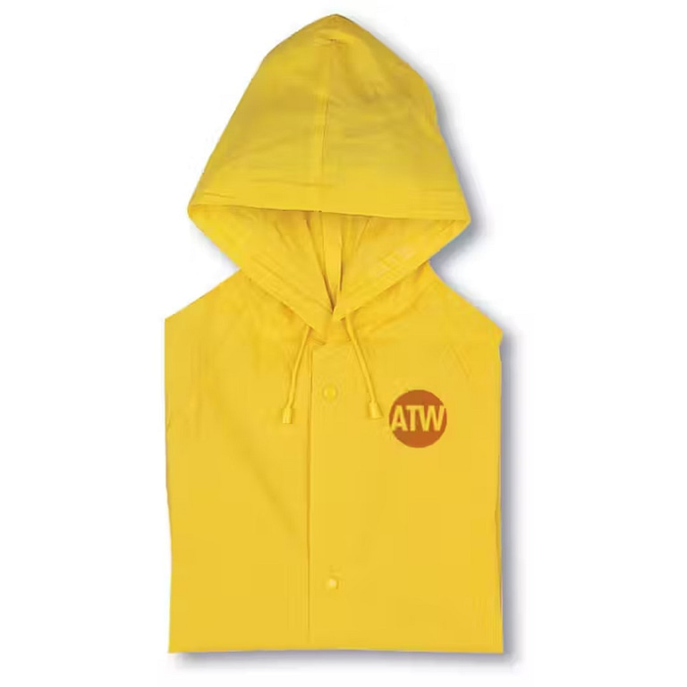 Raincoat with logo BLADO Raincoat with logo in PVC with hood. Press-stud fastening. Available in many colors. Depending on the surface we can use embroidery, engraving, 360Â° imprint or screen print.