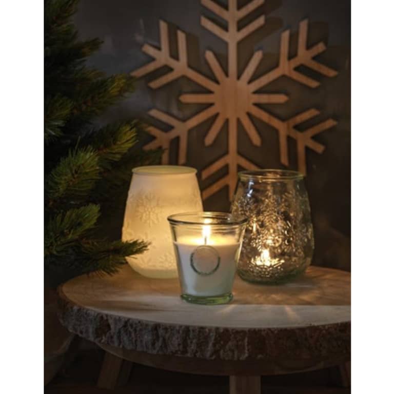 Gadget tealight holder in recycled glass Faro