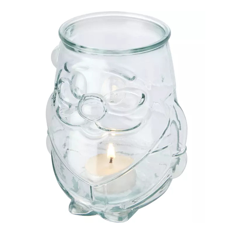 Gadget tealight holder in recycled glass Nouel