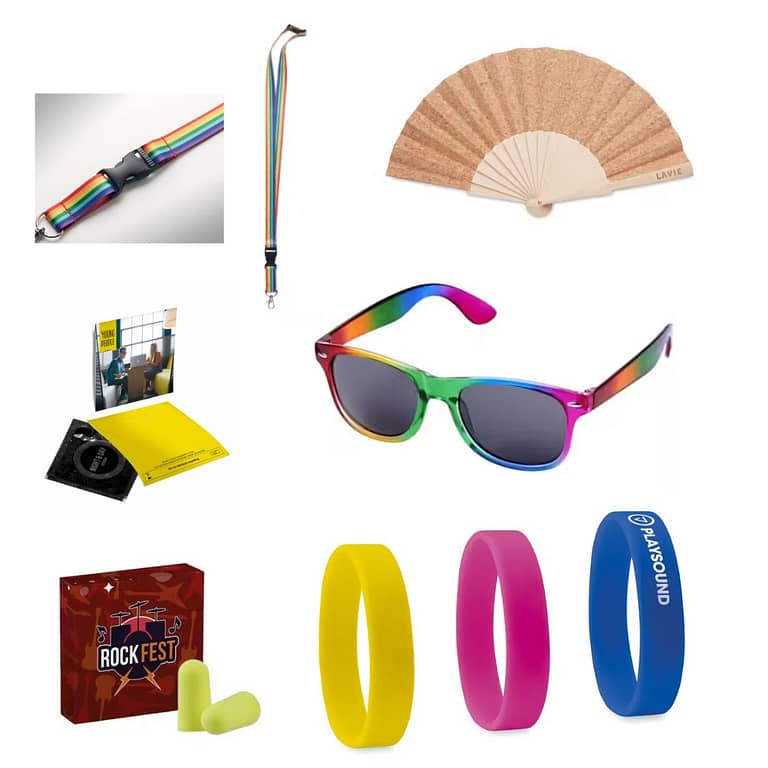 Festival gadgets with logo