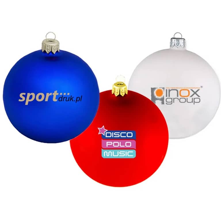 Christmas balls with logo Exclusive Christmas balls with logo engraved innovative patented method.Â Available in different colors. Every engraving possible, starting with dedication and festive graphics, ending with detailed logs. Our exclusive Christmas balls ornament with your logo is a great idea to give something unique gift. Magnus Business Gifts is your partner for merchandising, gadgets or unique business gifts since 1967. Certified with Ecovadis gold 2022!