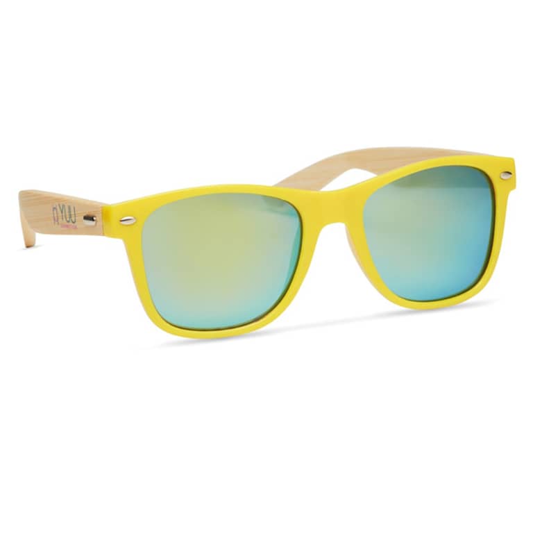 Gadget with logo Sunglasses with bamboo arms MPSG02