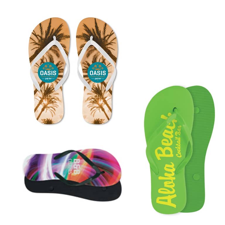 Single layer beach slippers with logo