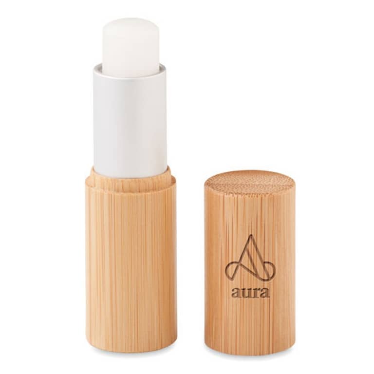 Gadget with logo lip balm bamboo tube