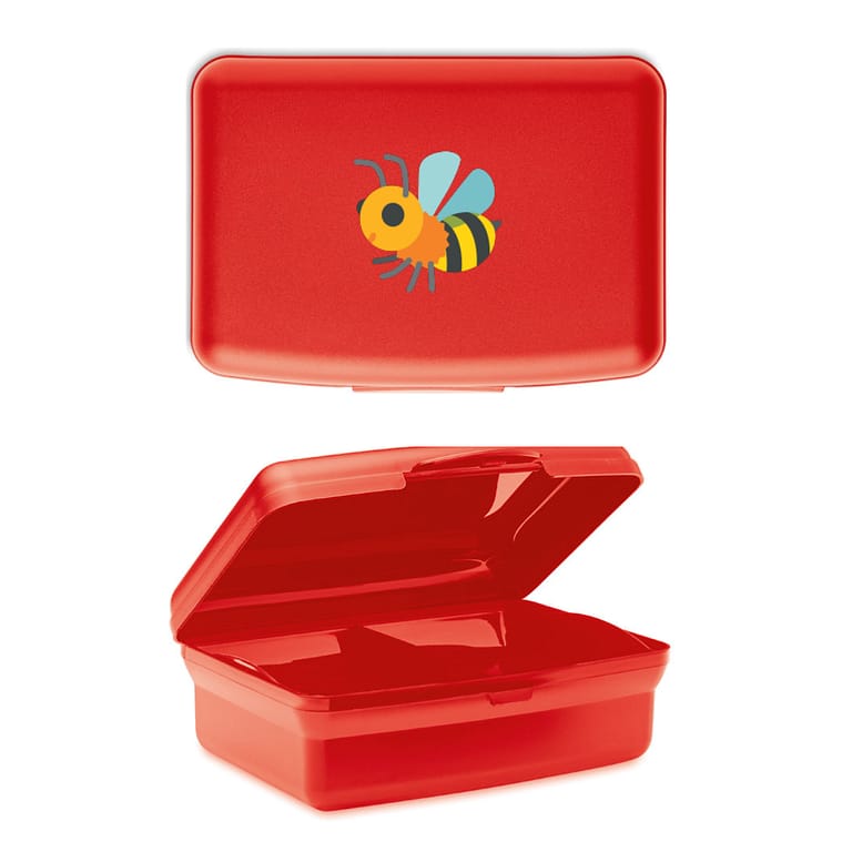 Lunchbox with logo CARMANY Lunch box in recycled PP with click closure. Capacity: 800 ml. Available color: Red, Dark Navy, White, Black Dimensions: 17X12X6CM Width: 12 cm Length: 17 cm Height: 6 cm Volume: 1.78 cdm3 Gross Weight: 0.12 kg Net Weight: 0.095 kg Magnus Business Gifts is your partner for merchandising, gadgets or unique business gifts since 1967. Certified with Ecovadis gold!