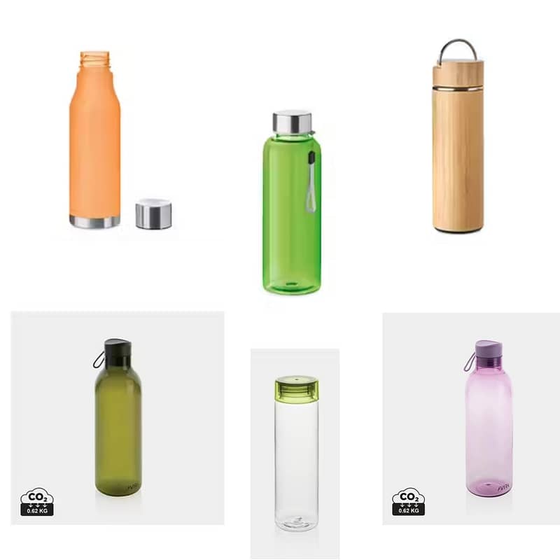 SUSTAINABLE LOGO WATER BOTTLES IN YOUR BRANDING Sustainable water bottles with logo are an excellent way to promote your brand, business or organisation while also supporting the environment. These types of water bottles are typically made from materials that are Eco-friendly and reusable, such as stainless steel, glass, or recycled plastic. By using these types of bottles, you can reduce your environmental impact while also promoting your brand to a wider audience. Ask our team now what you can do with your budget.
