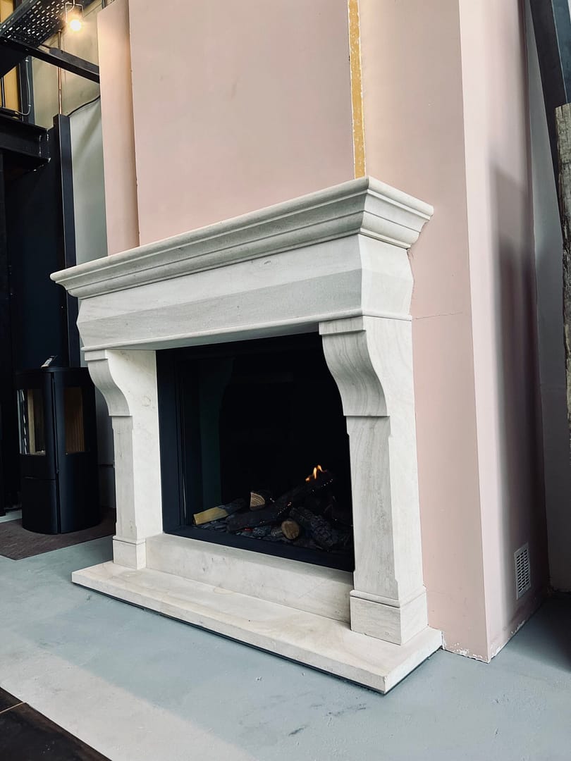  Kalfire met witte schouw