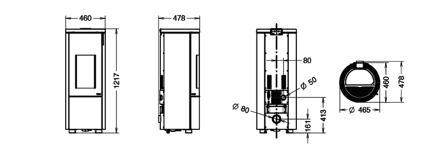 Thermorossi Pop 6 pelletkachel Gesloten-line_image