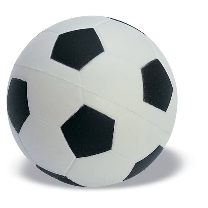 Gadget with logo anti stress ball GOAL. Anti-stress with logo in football shape. Comes in PU material. We use different printing techniques to add your logo. Depending on the surface we can use embroidery, engraving, 360Â° imprint or screenprint.