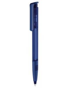 Senator pen logo SUPER HIT CLEAR SG BLUE 2757 Quality Senator pen with logo also available in other colors. Push ball pen Clear finish and soft grip. Equipped with a premium "Magic Flow" long capacity X20 (1.0 mm) refill giving a writing length of 1800m, in blue or black ink. We use different printing techniques to add your logo. Depending on the surface we can use embroidery, engraving, 360° imprint or screenprint.