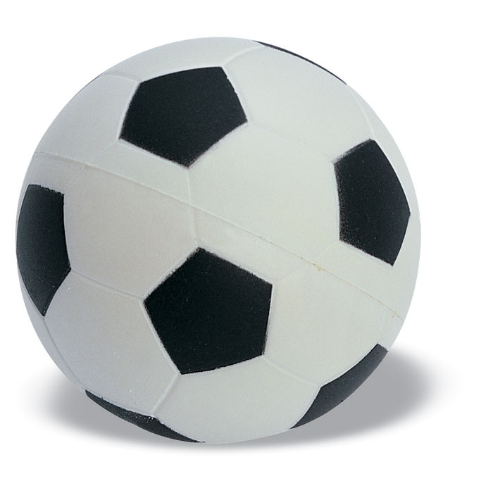 Gadget with logo anti stress ball GOAL. Anti-stress with logo in football shape. Comes in PU material. We use different printing techniques to add your logo. Depending on the surface we can use embroidery, engraving, 360° imprint or screenprint.