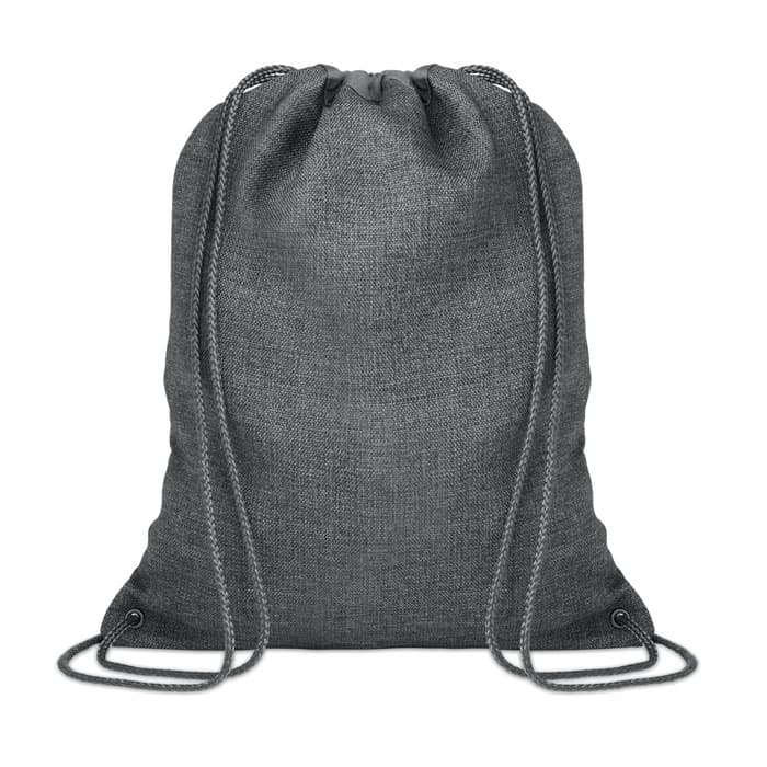 Drawstring bag with logo TOCAYO Drawstring bag in 1200D heathered polyester. It has soft touch finish. Available color: Grey, Black Dimensions: 35X43CM Width: 35 cm Height: 43 cm Volume: 0.593 cdm3 Gross Weight: 0.124 kg Net Weight: 0.116 kg Magnus Business Gifts is your partner for merchandising, gadgets or unique business gifts since 1967. Certified with Ecovadis gold!