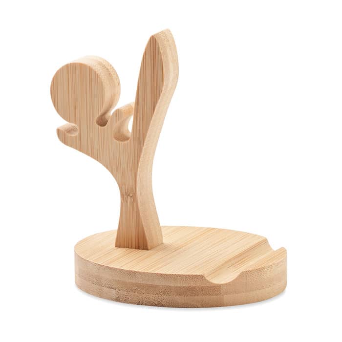 KUNFU Bamboo phone stand with logo  |Magnus Business Gifts