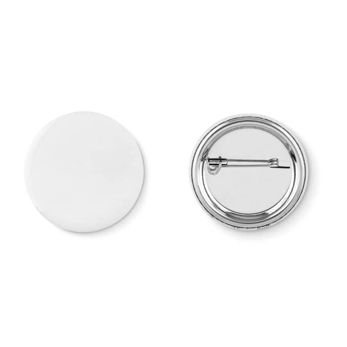 Klein metalen button