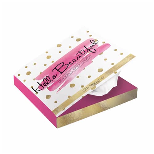 Book style tissue box with logo  | Magnus Business Gifts