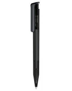 Senator pen with logo SUPER HIT CLEAR BLACK Quality Senator pen with your logo also available in other colors Push ball pen Clear finish and polished clip. Equipped with a premium "Magic Flow" long capacity X20 (1.0 mm) refill giving a writing length of 1800m, in blue or black ink. We use different printing techniques to add your logo. Depending on the surface we can use embroidery, engraving, 360° imprint or screenprint.